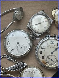 Lot of Vintage Mostly Men's Watches Untested For Parts or Repair