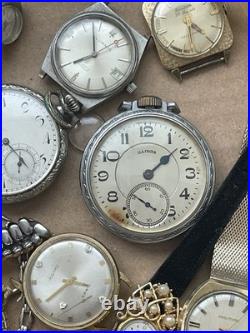 Lot of Vintage Mostly Men's Watches Untested For Parts or Repair