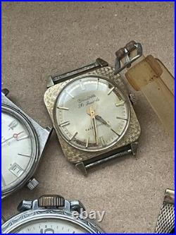 Lot of Vintage Mostly Men's Watches Untested For Parts or Repair