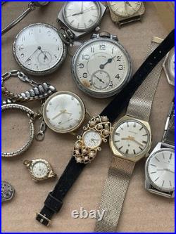 Lot of Vintage Mostly Men's Watches Untested For Parts or Repair