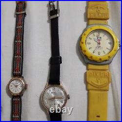 Lot of Watches for Parts or Repair Untested/Not Working