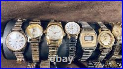 Lot of ladies wrist watches Acqua Orintex Timex Seiko parts repair 19 pcs