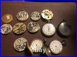 Lot of mens pocket watches for parts/repair