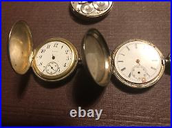 Lot of mens pocket watches for parts/repair