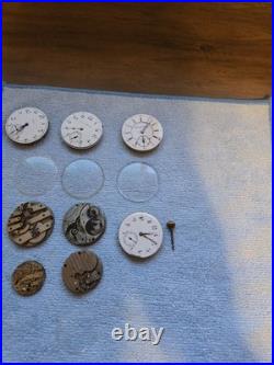 Lot of pocket watch movements for repair or parts