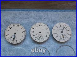 Lot of pocket watch movements for repair or parts