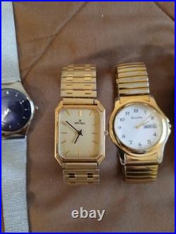 Lot of watches for parts or repair TISSOT BULOVA GRUEN SEIKO men's and women's