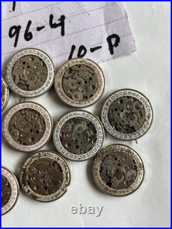 Lot of30 SwissFHF 96/FHF 96-4 Watch Movements-ForParts or Repair Mixed Condition