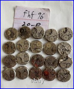 Lot of30 SwissFHF 96/FHF 96-4 Watch Movements-ForParts or Repair Mixed Condition