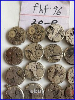 Lot of30 SwissFHF 96/FHF 96-4 Watch Movements-ForParts or Repair Mixed Condition