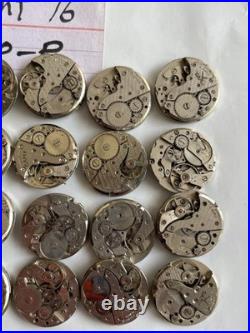 Lot of30 SwissFHF 96/FHF 96-4 Watch Movements-ForParts or Repair Mixed Condition
