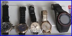 Lots of 5 Estate Find Old Vintage Brand Watches For Parts and Repair Only