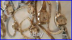 Luge Vintage & Modern Watch Lot Parts or Repair Hamilton Seiko 5 Benrus Waltham