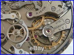 Marvin Chronograph Cal. Valjoux 23 Parts For Repair Stainless Steel Case