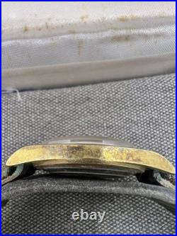 MENS VINTAGE 1960'S BUREN SWISS WATCH DAY DATE BRUSHED GOLD PLATE Parts Repair