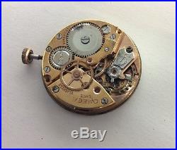 Movement Omega 30t2 Sc/rg With 2 Dials For Parts Or Repair (as Is)