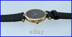 MUST DE CARTIER LADIES VERMEIL GOLD OVER STERLING SILVER WATCH for REPAIR PARTS