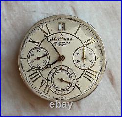 MakTime Poljot Vintage C. 31681 Manual Chronograph Watch Movement Runs For Repair