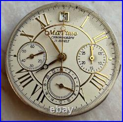 MakTime Poljot Vintage C. 31681 Manual Chronograph Watch Movement Runs For Repair