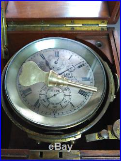 Marine chronometer Victor Kullberg sXIX for parts or repair read description