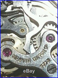 Marvin watch co. 3 register chronograph movement-parts/repair-nice dial-valjoux