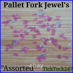 Mechanical Wrist & Pocket Watch Pallet Fork Jewels X 100 Assorted Pkt Repair