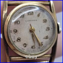 Men's 40s 50s Longines Mainliner Watch 10K Gold Filled Watch FOR PARTS/REPAIR