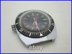 Men's Vintage Zuma Stainless Divers Watch For Parts Repair Does Not Run Parts