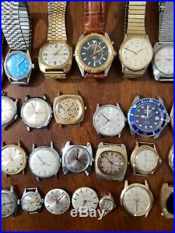 Men's Watch Lot FOR PARTS/REPAIR Bulova Seiko Timex Endura Invicta Plus More