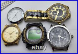 Men's Watch Lot Parts Repair Untested Digital Quartz Vintage Mixed Brands 1.14 l