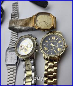Men's Watch Lot Parts Repair Untested Digital Quartz Vintage Mixed Brands 1.14 l