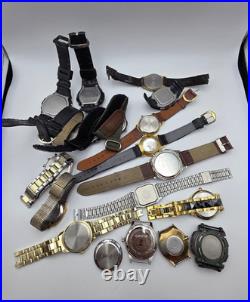 Men's Watch Lot Parts Repair Untested Digital Quartz Vintage Mixed Brands 1.14 l