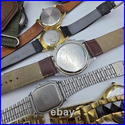 Men's Watch Lot Parts Repair Untested Digital Quartz Vintage Mixed Brands 1.14 l