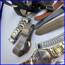 Men's Watch Lot Parts Repair Untested Digital Quartz Vintage Mixed Brands 1.14 l