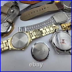 Men's Watch Lot Parts Repair Untested Digital Quartz Vintage Mixed Brands 1.14 l
