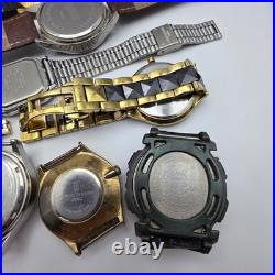 Men's Watch Lot Parts Repair Untested Digital Quartz Vintage Mixed Brands 1.14 l