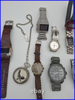 Men's Watch Lot (Skagen, Diesel, Casio, Fosil, Kenneth Cole) For Parts Or Repair
