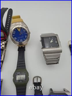 Men's Watch Lot (Skagen, Diesel, Casio, Fosil, Kenneth Cole) For Parts Or Repair
