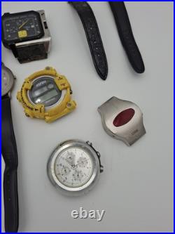 Men's Watch Lot (Skagen, Diesel, Casio, Fosil, Kenneth Cole) For Parts Or Repair