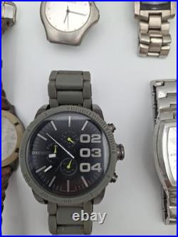 Men's Watch Lot (Skagen, Diesel, Casio, Fosil, Kenneth Cole) For Parts Or Repair