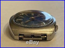 Mens Bulova Accutron N3 Blue For Parts Or Repair With Booklet
