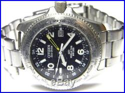 Mens Citizen Eco Drive GMT World Time date 200m Diver watch B876 parts repair