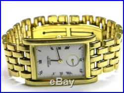 Mens Raymond Weil 18k gold plated roman numeral tank watch 9826-2 parts repair