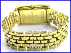 Mens Raymond Weil 18k gold plated roman numeral tank watch 9826-2 parts repair