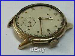 Mens Vintage Longines Calatrava Style Gold Filled Watch For Parts or Repair