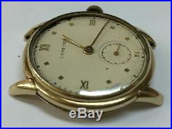 Mens Vintage Longines Calatrava Style Gold Filled Watch For Parts or Repair