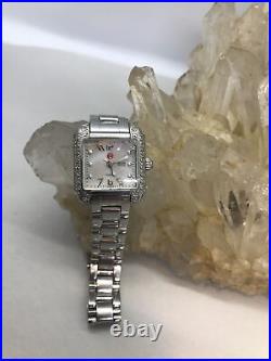 Michelle Milou Petite 42 Diamond Watch For Parts/Repair Needs Crystal Keeps Time