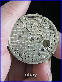 Minerva Moonphase Pocket Watch Movement FOR PARTS OR REPAIR