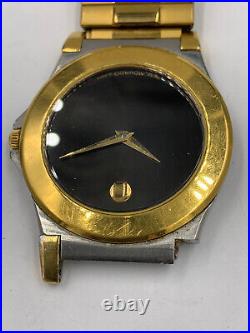Movado watch Museum two tone 81. A2.878.2 men's working for repair or parts