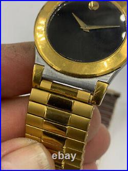 Movado watch Museum two tone 81. A2.878.2 men's working for repair or parts